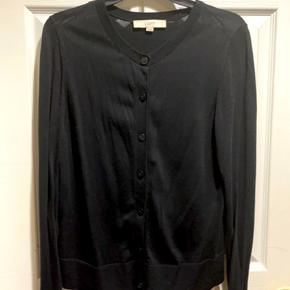 Loft black button up